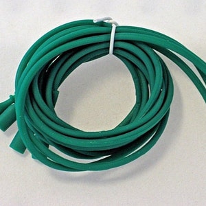 Green 4 Silicone Rubber Necklace Cord 2-2.2mm Wide Snap Clasp Closure 18&quot; Length