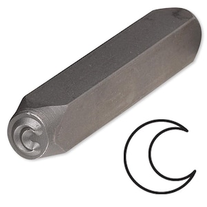 Crescent Moon Metal Stamp Punch Tool Design PMC Clay Marking 9