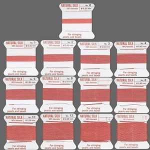 Coral Griffin Silk Beading Cord Knotting Jewelry String Bead Thread Needle Choose Size
