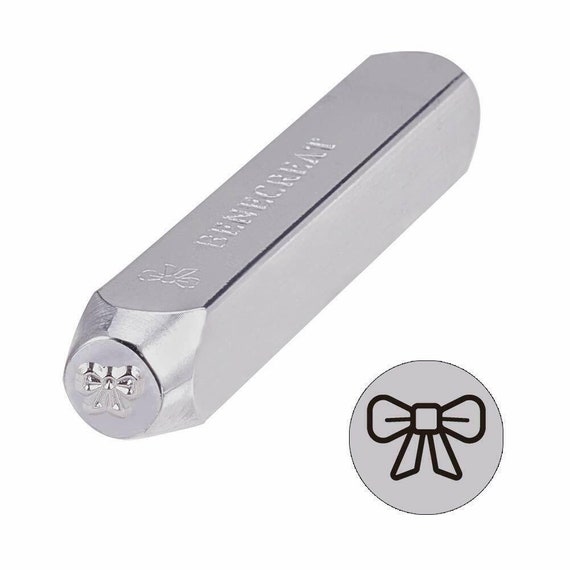 Bow Stamp Punch Tool Carbon Steel Design Embellish Metal Plastic Jewelry