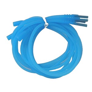Blue 4 Silicone Rubber Necklace Cord 2-2.2mm Wide Snap Clasp Closure 16&quot; or 18&quot; Length