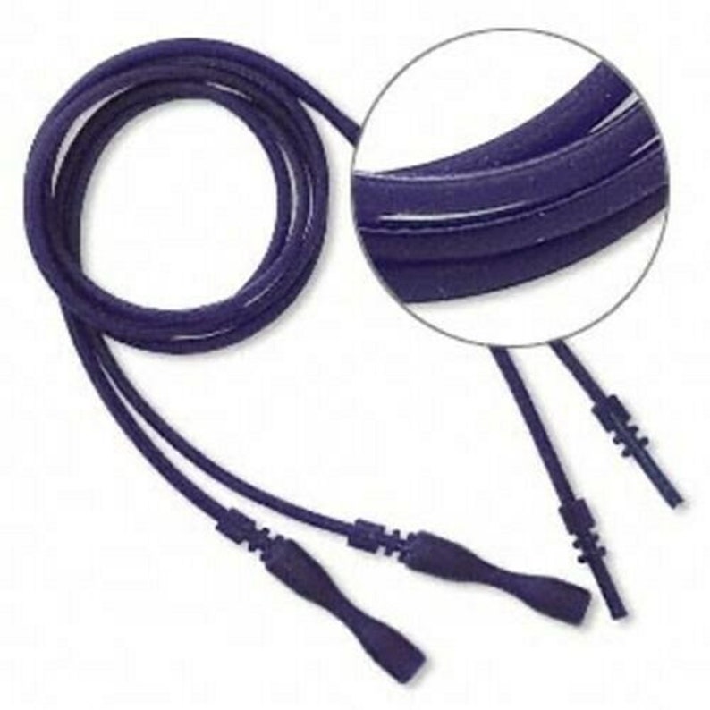 Purple 4 Silicone Necklace Cord 2-2.2mm Wide Snap Clasp Closure 16 or 18 Length
