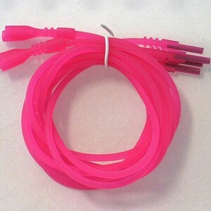 Hot Pink 4 Silicone Rubber Necklace Cord 2-2.2mm Wide Snap Clasp Closure 16&quot; or 18&quot; Length
