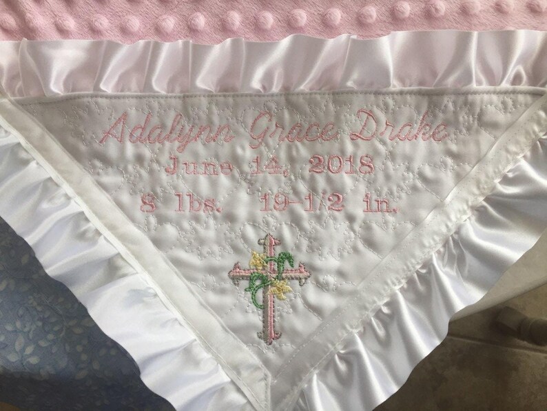 PERSONALIZED BABY BLANKET is Ideal Baptism/christening Gift Etsy