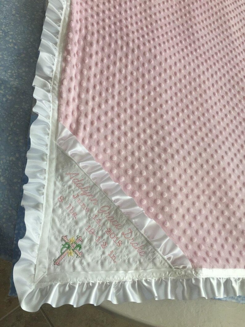 PERSONALIZED BABY BLANKET is Ideal Baptism/christening Gift Etsy