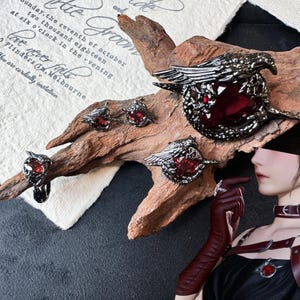 Love and Deepspace Sylus Crow Brooch Crow necklace Crow ring earrings handmade accessories シン、진운 恋と深空, セイヤ, レイ, ホムラ, 러브앤딥스페이스, 기욱, 심성훈, 이서언
