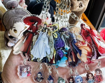 Llavero acrílico de todos los personajes de Tian Guan Ci Fu, llavero acrílico, regalo para lectores de anime, obra de un fan, llavero de Hua Cheng Xie Lian