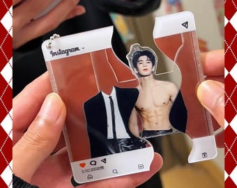 Brelok do kluczy Zhang Linghe Abs, 6,5 cm 8 cm, z zapięciem na zatrzask, akrylowy, zawieszka do torby