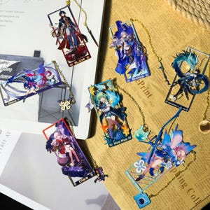 HONKAI STAR RAIL metal bookmarks, Anime reader gift, anime birthday gift, anime metal bookmark for reading, diary and book