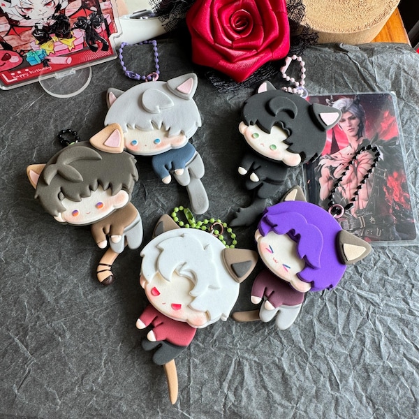 Love and Deep Space Handmade Cartoon Character Keychain/Pendant 실러스 자비에 커플 제인 웨딩 라파엘 Sylus Xavier Couple Zayne Wedding Rafayel  fan art