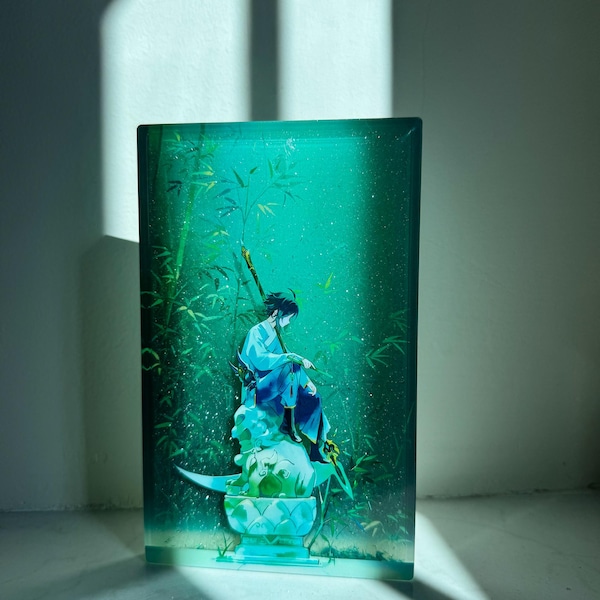 Genshin Impact Xiao Liusha acrylic figurine fan-made，Gift for her