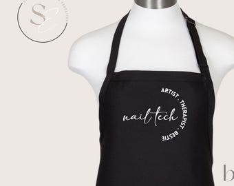 Minimalist Nail Tech Apron Simple and Sleek Salon Apron for Nail Artists Lightweight Adjustable Apron for Manicurists Beauty Business Aprons
