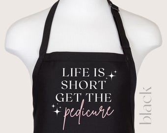 Nail Tech Apron with Pockets | Cute Nail Salon Apron for Nail Artists | Aesthetic Adjustable Apron for Beauty Professionals