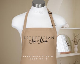 Avental de especialista em pele para esteticista Avental com logotipo personalizado Uniforme de spa Cuidados com a pele Roupa de trabalho Salão de beleza Esteticista Ideia de presente para graduação