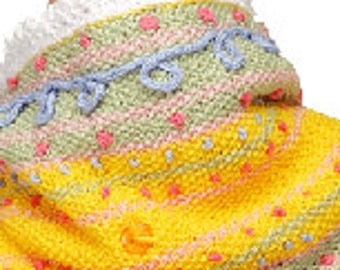 Knitting Pattern/PDF/Baby Blanket/Cotton Blanket/hand knitted/cotton baby blanket/hand kniting kit/debby ware knitting kit/debby ware baby