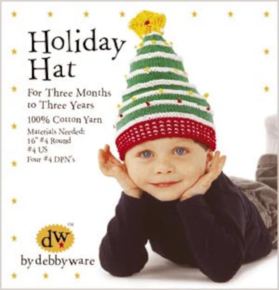 Holiday Hat Knitting PDF Pattern /baby Christmas Tree Hat/baby
