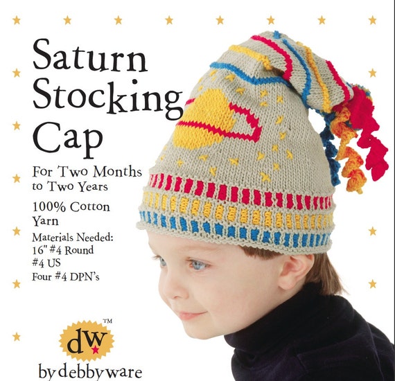 Knitting PATTERN Pdf/baby/toddler Cotton Hat/stocking Cap/debby