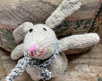 Elegant Hand Knit Bunny/Baby/Adult Rabbit/Hand Knit Animal