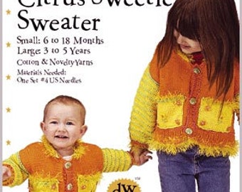 Baby Sweater Pattern/pdf/Toddler Sweater/Baby Sweater/Cotton/Knitting/Cardigan Baby Sweater