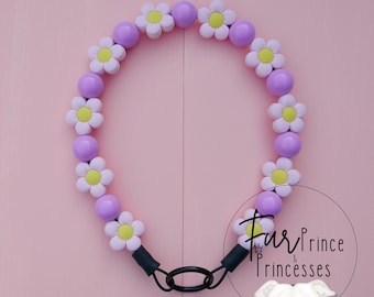 Daisy Beaded Dog Necklace: 'Rosie Posie' Pastel Pup Collar