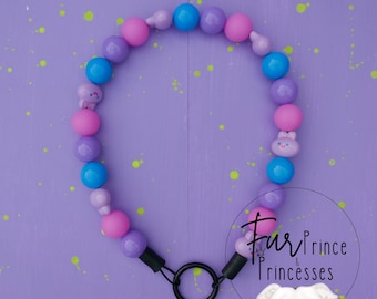 Pretty beaded dog collar ‘Lavender Fields’ beaded necklace, durable, beaded dog necklace, dog pearls, slip on collar, dog jewel