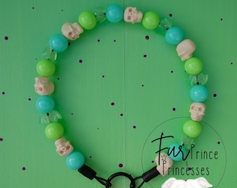 Hundehalskette: 'Poison Apple' Schädelhalsband