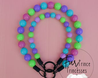Mini collar de cuentas para perro: cuentas acrílicas de colores, collar duradero para perro