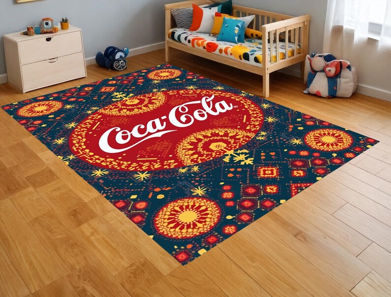 Coca Cola Round Rug Old Century Coca Cola Rug,cola Logo Carpet,coca Cola Rugs,cola Retro ...