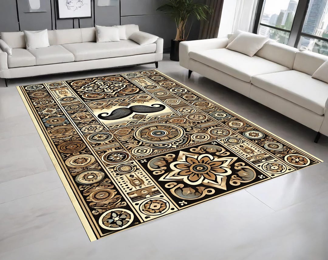 Mustache Rug Old Looking Modern Carpets,machete Moustache Rugs,moustache Rug,funny ...