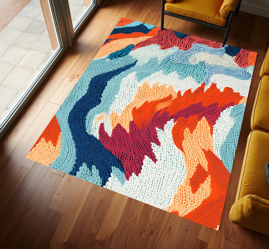 Knitting Rug,rugs for Living Room,modern Rug,garden Rug,colorful Rug ...