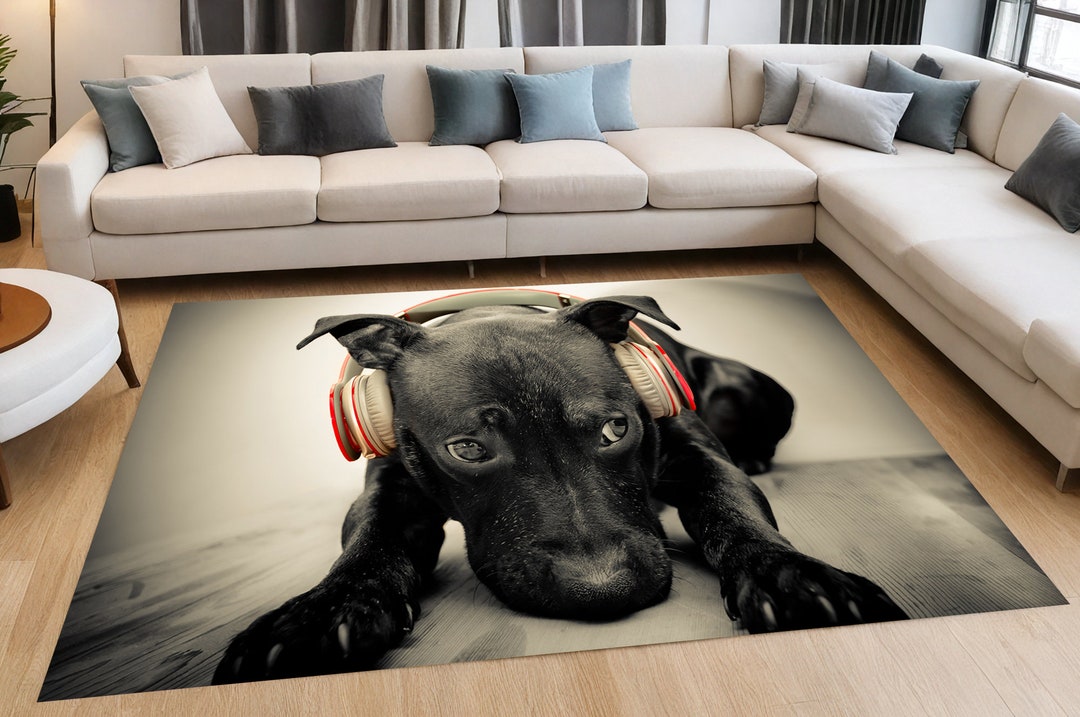 Listening Rug Puppy Rug,puppy Photos Carpet,singer Dog Rug,singer Dog Rug,music ...