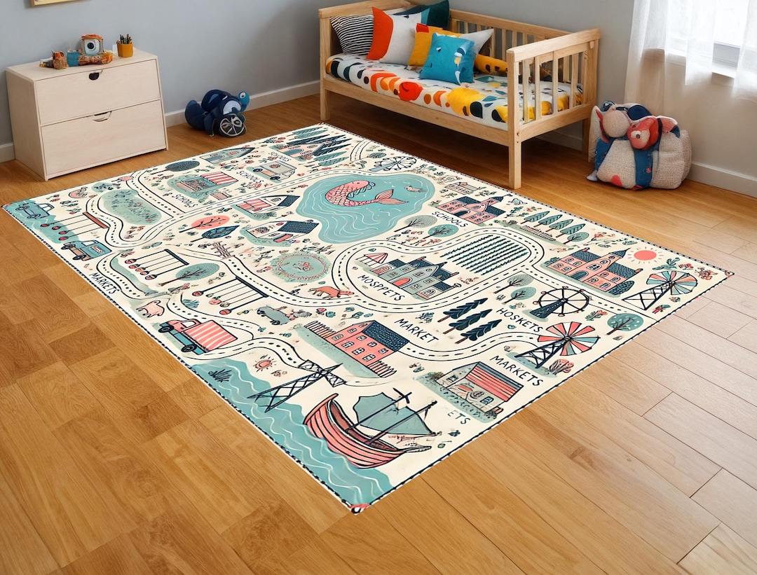 Game Room Carpets,children Room Decor,educational Rugs,montessori Rug ...
