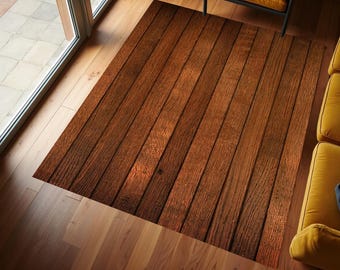 Geometrischer Teppich in Holzoptik, Alle Arten Von Natürlichen Teppichen in Holzoptik