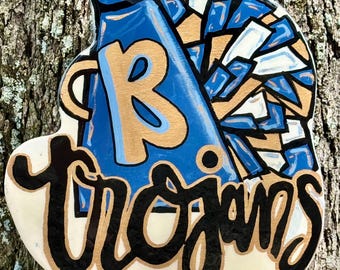 Cheer yard stake / yard sign / school spirit / college fan / football season