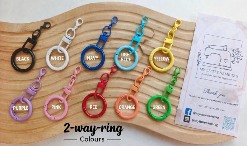Clicky 3D Personalised Name Tag Keychain | Custom Name Keyring ...