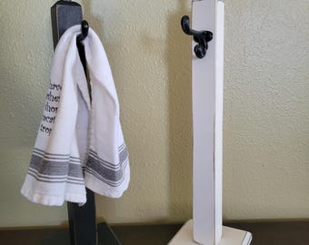 Primitive Stand with Iron Hook