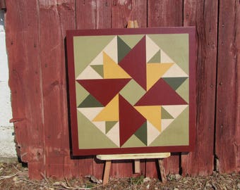 PriMiTiVe Hand-Painted Barn Quilt - 18" Unframed