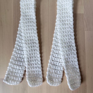 Small white sparkly scarf, doll scarf, teddy bear scarf, plushie scarf