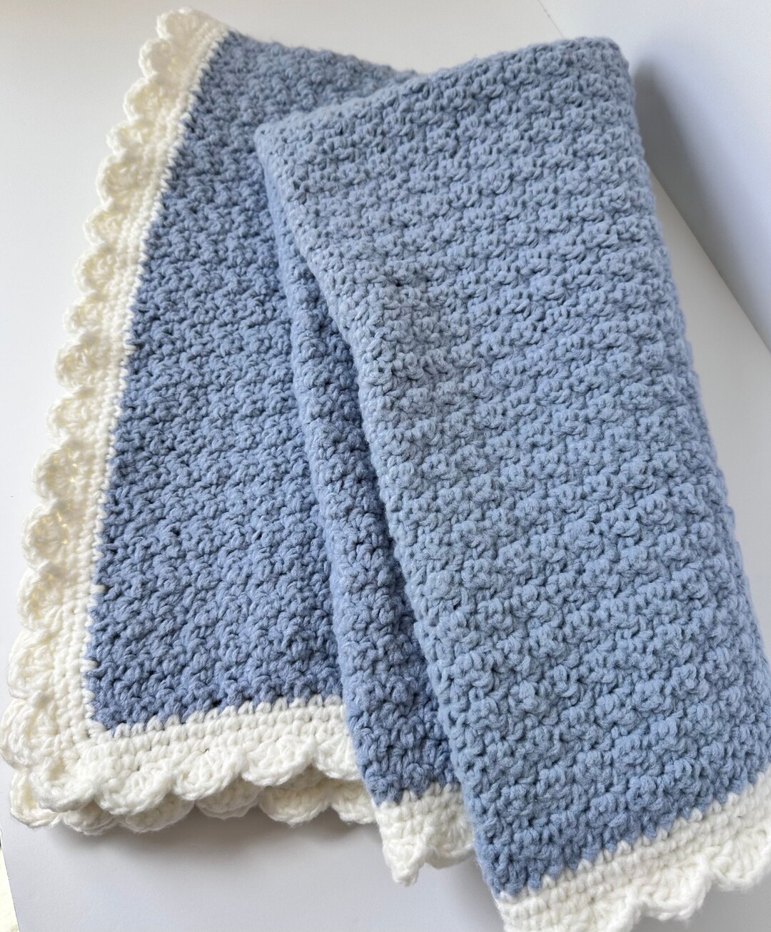 Juliana Baby Blue Crochet Knitted Blanket main image 0