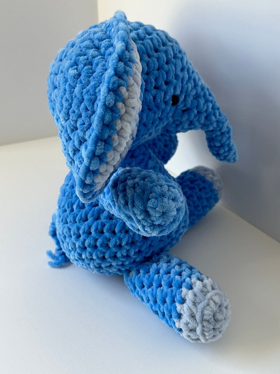 Luigi Boy Bubble Crochet Elephant, Blue Dot main image 1