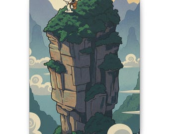 Snoopy Woodstock Zhangjiajie Cartoon Dog Canvas Print Classic Cartoon Wall Decor
