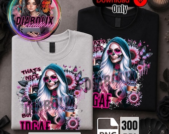 Funny Sarcastic T-Shirt PNG Design: 'IDGAF' (Digital Download)