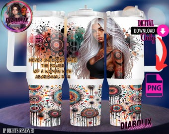 Envoltorio para vaso de 40 oz de arte aborigen: Diseño de sublimación (descarga digital)