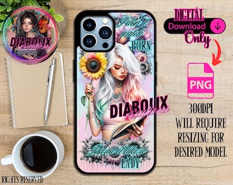 Diseño de sublimación para funda de teléfono con frase "Cuentos de hadas picantes" (Descarga digital)