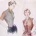 36 Bust, 1940's Vintage Weskit Blouse or Jacket Pattern / 1949 Simplicity 2962 / Vest with Sleeves Attached / 50's Sewing Pattern