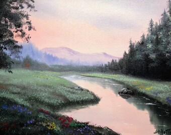 Mink Creek oil painting 11" x 14"