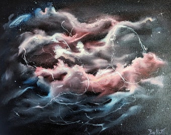 Web Star Nebula 0il Painting 16"x20"
