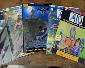 Comic Book set of 5 Books 1st Print by JB Comics Signed by Artist