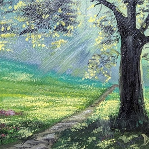 Summer Path Oil Painting on Canvas 11&quot;×14&quot; Unframed
