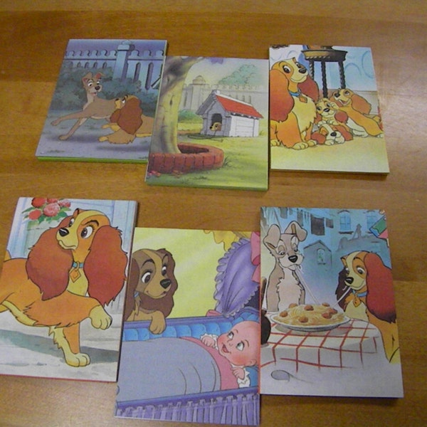 Upcycled Note Pads Party Favors Disney Lady and the Tramp -1